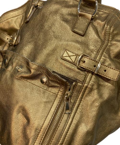 Yves Saint Laurent（イヴサンローラン）Yves Saint Laurent (イヴサンローラン) リヴゴーシュ ダウンタウントートバッグ ゴールドの古着・服飾アイテム