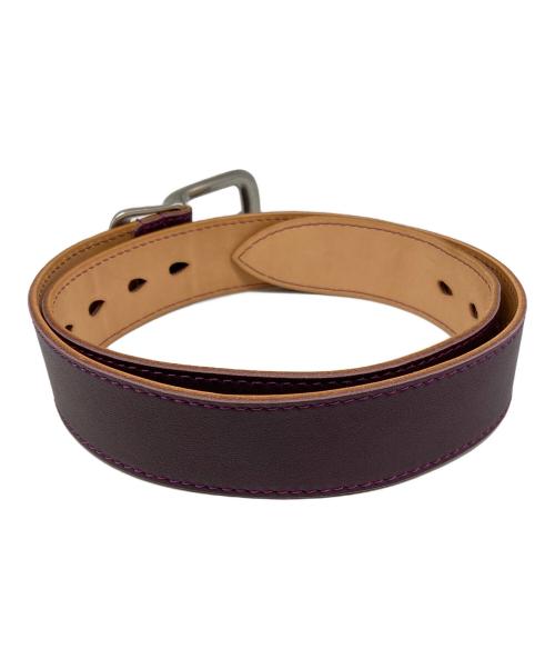 Y's（ワイズ）Y's (ワイズ) レザーベルト パープルの古着・服飾アイテム