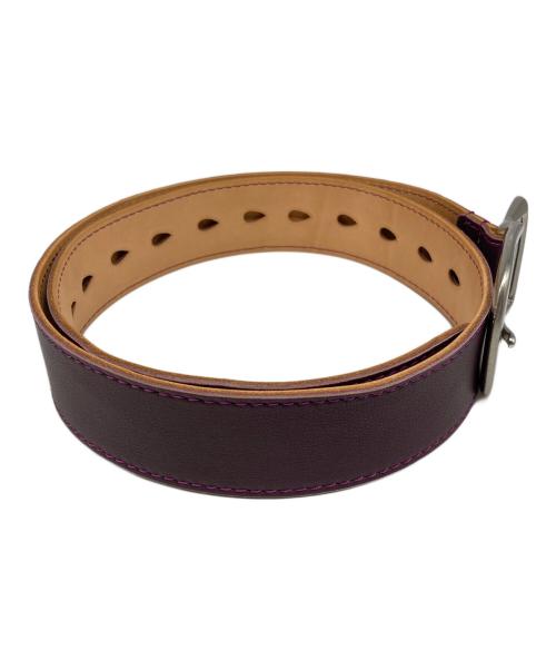 Y's（ワイズ）Y's (ワイズ) レザーベルト パープルの古着・服飾アイテム