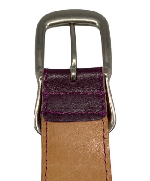 Y's（ワイズ）Y's (ワイズ) レザーベルト パープルの古着・服飾アイテム