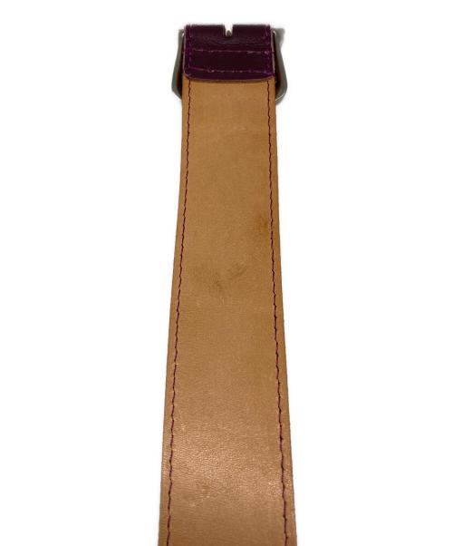 Y's（ワイズ）Y's (ワイズ) レザーベルト パープルの古着・服飾アイテム