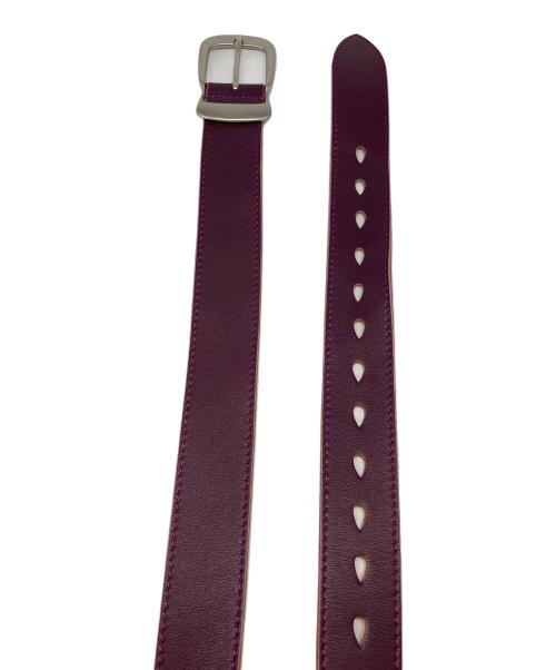 Y's（ワイズ）Y's (ワイズ) レザーベルト パープルの古着・服飾アイテム