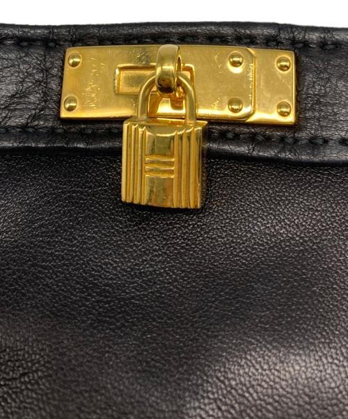 HERMES（エルメス）HERMES (エルメス) ケリー装飾レザーグローブ ブラックの古着・服飾アイテム