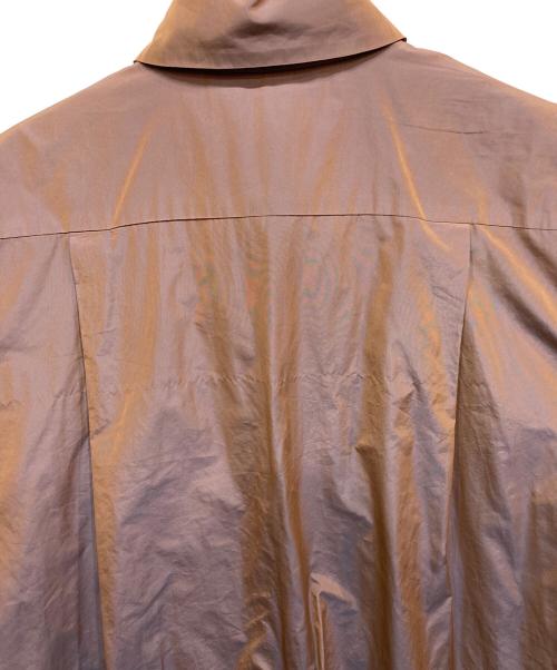 &ellecy（アンドエルシー）&ellecy (アンドエルシー) 光沢加工ボウタイシャツ ブラウン サイズ:Mの古着・服飾アイテム