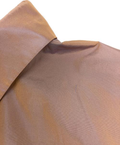 &ellecy（アンドエルシー）&ellecy (アンドエルシー) 光沢加工ボウタイシャツ ブラウン サイズ:Mの古着・服飾アイテム