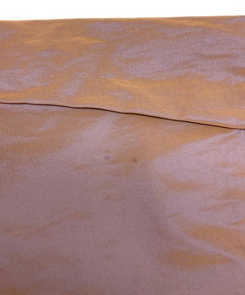 &ellecy（アンドエルシー）&ellecy (アンドエルシー) 光沢加工ボウタイシャツ ブラウン サイズ:Mの古着・服飾アイテム