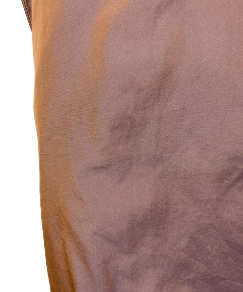 &ellecy（アンドエルシー）&ellecy (アンドエルシー) 光沢加工ボウタイシャツ ブラウン サイズ:Mの古着・服飾アイテム