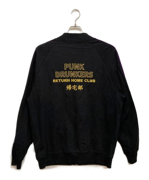 PUNK DRUNKERS（パンクドランカーズ）PUNK DRUNKERS (パンクドランカーズ) トラック ジャケット ブラック×パープル サイズ:XLの古着・服飾アイテム
