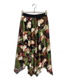 &ellecy（アンドエルシー）の古着「スカーフ柄フレアスカート」｜マルチカラー