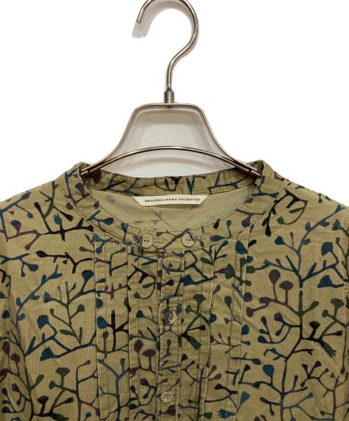 GRANDMA MAMA DAUGHTER（グランマママドーター）GRANDMA MAMA DAUGHTER (グランマママドーター) TSUTAKUSAダブルネックワンピース ブラウン サイズ:Sの古着・服飾アイテム