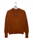 BATONERバトナ―）の古着「RE-CYCLE CASHMERE CREW V NECK」｜ブラウン