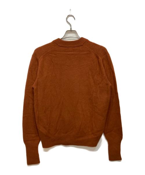 BATONER（バトナ―）BATONER (バトナ―) RE-CYCLE CASHMERE CREW V NECK ブラウン サイズ:Sの古着・服飾アイテム