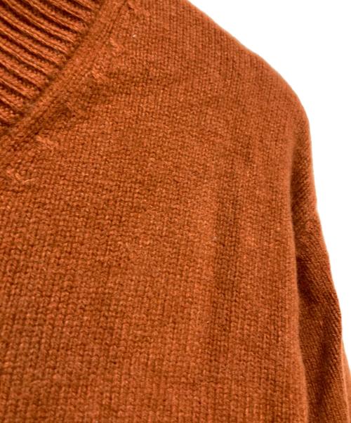 BATONER（バトナ―）BATONER (バトナ―) RE-CYCLE CASHMERE CREW V NECK ブラウン サイズ:Sの古着・服飾アイテム