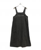 DANTONダントン）の古着「OVERALLS SKIRT オーバーオールスカート」｜ブラック