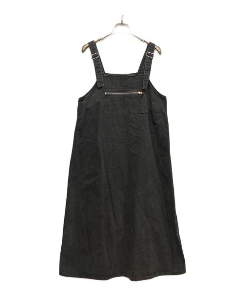 DANTON（ダントン）DANTON (ダントン) OVERALLS SKIRT オーバーオールスカート ブラック サイズ:36の古着・服飾アイテム