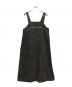 DANTON（ダントン）の古着「OVERALLS SKIRT オーバーオールスカート」｜ブラック