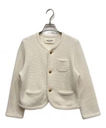 MACPHEE（マカフィー）の古着「モスライクステッチ クルーネックジャケット」｜ホワイト