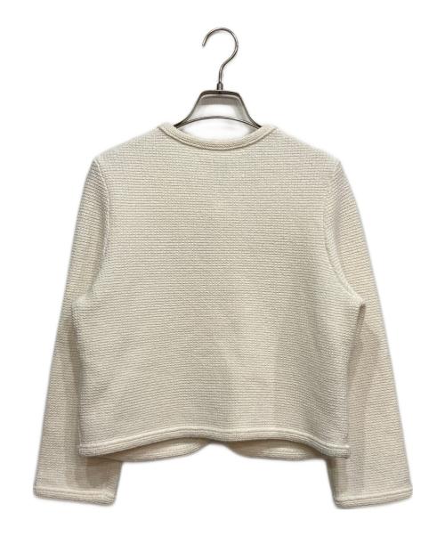 MACPHEE（マカフィー）MACPHEE (マカフィー) モスライクステッチ クルーネックジャケット ホワイト サイズ:Ｓの古着・服飾アイテム