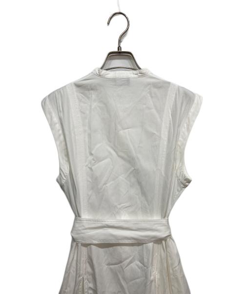 POLO RALPH LAUREN（ポロ・ラルフローレン）POLO RALPH LAUREN (ポロ・ラルフローレン) コットンノースリーブAラインワンピース ホワイト サイズ:Sの古着・服飾アイテム