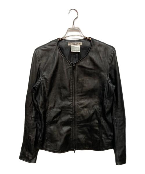 KATHARINE HAMNETT（キャサリンハムネット）KATHARINE HAMNETT (キャサリンハムネット) レザーブルゾン ブラック サイズ:Lの古着・服飾アイテム