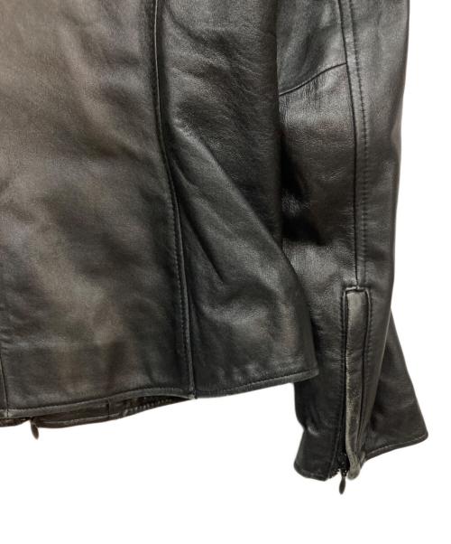 KATHARINE HAMNETT（キャサリンハムネット）KATHARINE HAMNETT (キャサリンハムネット) レザーブルゾン ブラック サイズ:Lの古着・服飾アイテム
