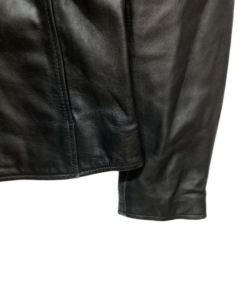 KATHARINE HAMNETT（キャサリンハムネット）KATHARINE HAMNETT (キャサリンハムネット) レザーブルゾン ブラック サイズ:Lの古着・服飾アイテム