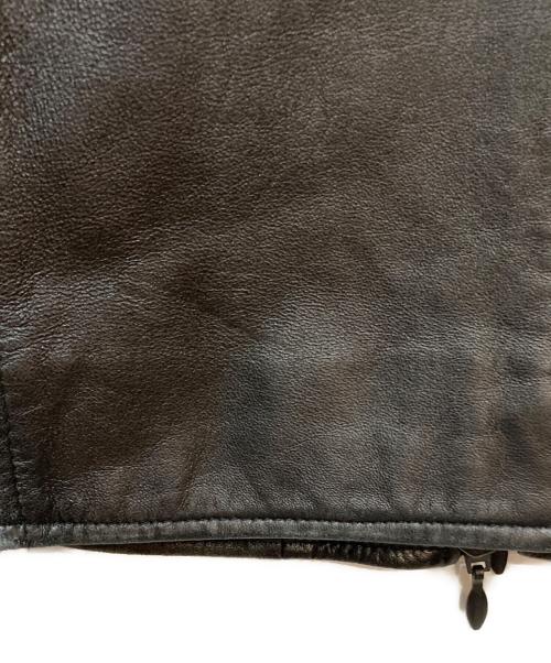 KATHARINE HAMNETT（キャサリンハムネット）KATHARINE HAMNETT (キャサリンハムネット) レザーブルゾン ブラック サイズ:Lの古着・服飾アイテム