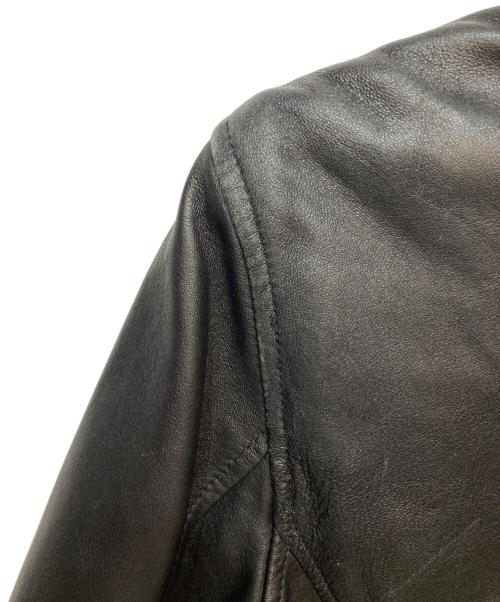 KATHARINE HAMNETT（キャサリンハムネット）KATHARINE HAMNETT (キャサリンハムネット) レザーブルゾン ブラック サイズ:Lの古着・服飾アイテム