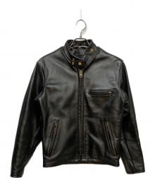 Schott（ショット）の古着「ボアライナー付 レザーシングルライダース ジャケット」｜ブラック