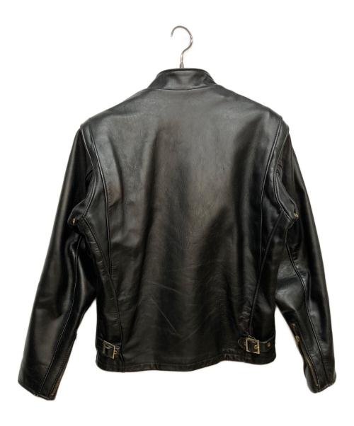 Schott（ショット）Schott (ショット) ボアライナー付 レザーシングルライダース ジャケット ブラック サイズ:36の古着・服飾アイテム