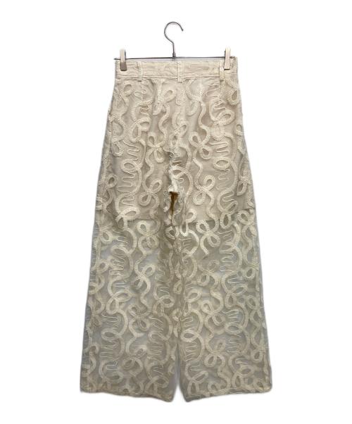 MAISON SPECIAL（メゾンスペシャル）MAISON SPECIAL (メゾンスペシャル) エンブロイダリーレースパンツ アイボリー サイズ:38の古着・服飾アイテム
