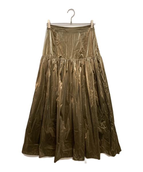 MAISON SPECIAL（メゾンスペシャル）MAISON SPECIAL (メゾンスペシャル) シャイニーボリュームマキシスカート ブラウン サイズ:FREEの古着・服飾アイテム