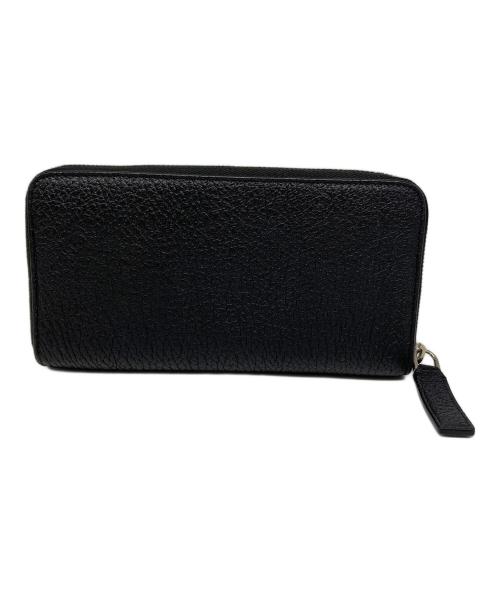 GIORGIO ARMANI（ジョルジョアルマーニ）GIORGIO ARMANI (ジョルジョアルマーニ) ラウンドジップウォレット ブラックの古着・服飾アイテム