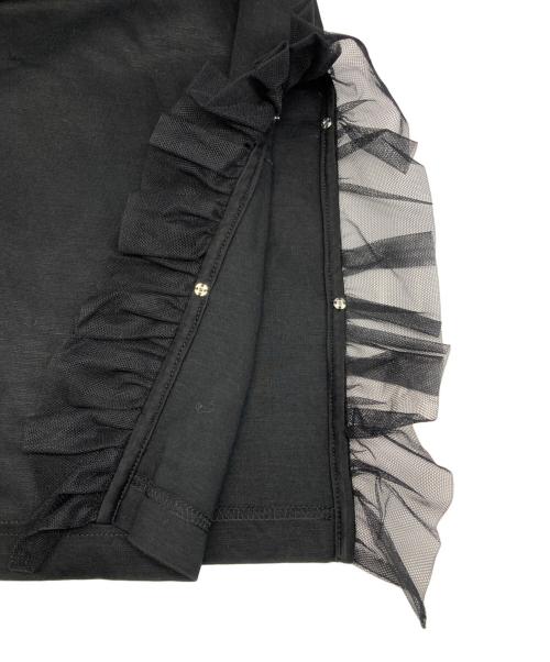 noir kei ninomiya（ノワール ケイ ニノミヤ）noir kei ninomiya (ノワール ケイ ニノミヤ) ロングスリーブフリルカットソー ブラック サイズ:Sの古着・服飾アイテム