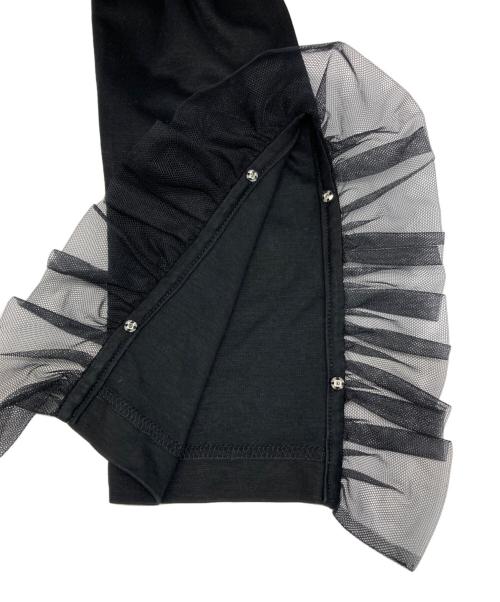 noir kei ninomiya（ノワール ケイ ニノミヤ）noir kei ninomiya (ノワール ケイ ニノミヤ) ロングスリーブフリルカットソー ブラック サイズ:Sの古着・服飾アイテム