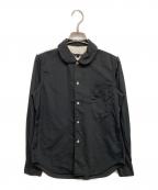 COMME des GARCONSコムデギャルソン）の古着「丸襟バイカラーシャツ」｜ブラック