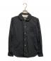 COMME des GARCONS（コムデギャルソン）の古着「丸襟バイカラーシャツ」｜ブラック