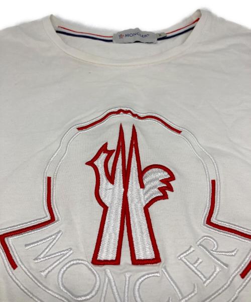 MONCLER（モンクレール）MONCLER (モンクレール) ロゴTシャツ ホワイト サイズ:Mの古着・服飾アイテム