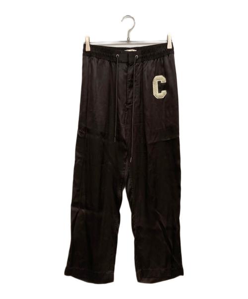 CELINE（セリーヌ）CELINE (セリーヌ) ロゴワッペン付アスレチックパンツ ブラウン サイズ:34の古着・服飾アイテム