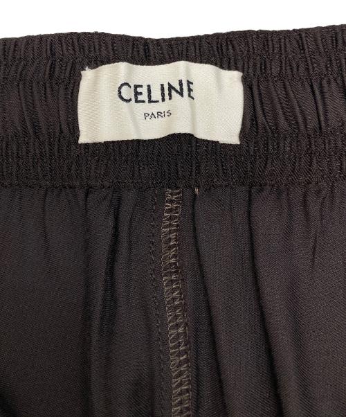 CELINE（セリーヌ）CELINE (セリーヌ) ロゴワッペン付アスレチックパンツ ブラウン サイズ:34の古着・服飾アイテム