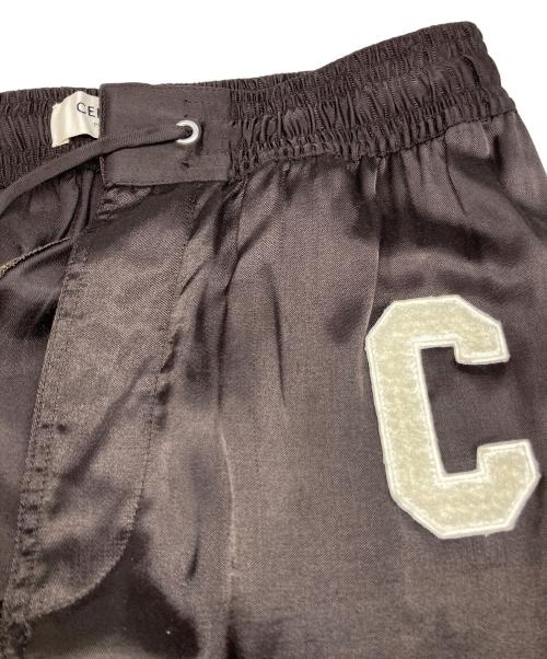 CELINE（セリーヌ）CELINE (セリーヌ) ロゴワッペン付アスレチックパンツ ブラウン サイズ:34の古着・服飾アイテム