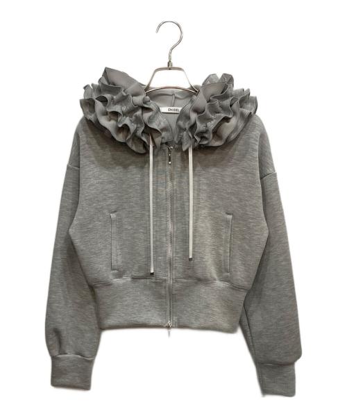 Snidel（スナイデル）Snidel (スナイデル) フリルショートジップパーカー グレー サイズ:ONE SIZE 未使用品の古着・服飾アイテム