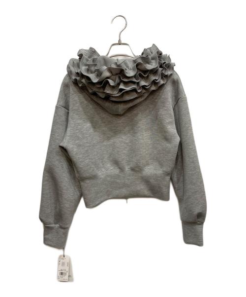Snidel（スナイデル）Snidel (スナイデル) フリルショートジップパーカー グレー サイズ:ONE SIZE 未使用品の古着・服飾アイテム