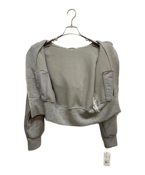 Snidel（スナイデル）Snidel (スナイデル) フリルショートジップパーカー グレー サイズ:ONE SIZE 未使用品の古着・服飾アイテム