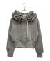 Snidel（スナイデル）の古着「フリルショートジップパーカー」｜グレー