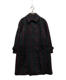 Aquascutum（アクアスキュータム）の古着「ウールダブルロングコートロングコート」｜グレー