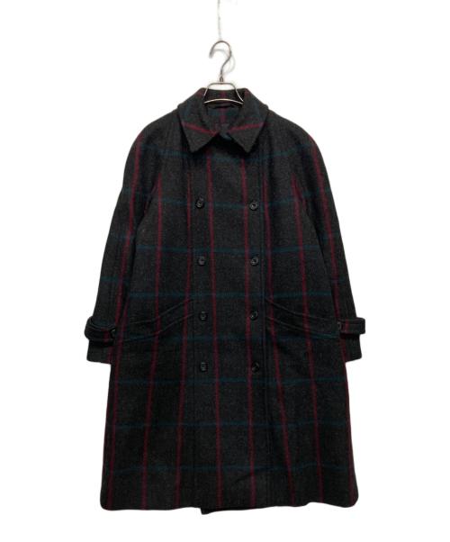 Aquascutum（アクアスキュータム）Aquascutum (アクアスキュータム) ウールダブルロングコートロングコート グレー サイズ:FREEの古着・服飾アイテム