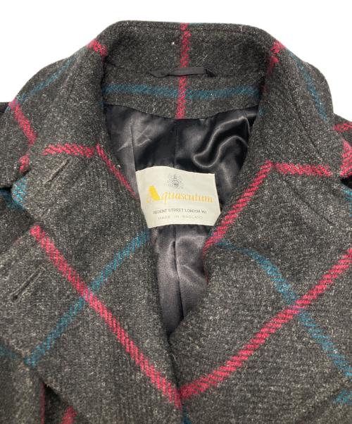 Aquascutum（アクアスキュータム）Aquascutum (アクアスキュータム) ウールダブルロングコートロングコート グレー サイズ:FREEの古着・服飾アイテム