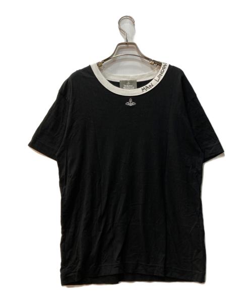 Vivienne Westwood man（ヴィヴィアン ウェストウッド マン）Vivienne Westwood man (ヴィヴィアン ウェストウッド マン) オーブロゴTシャツ ブラック サイズ:44の古着・服飾アイテム