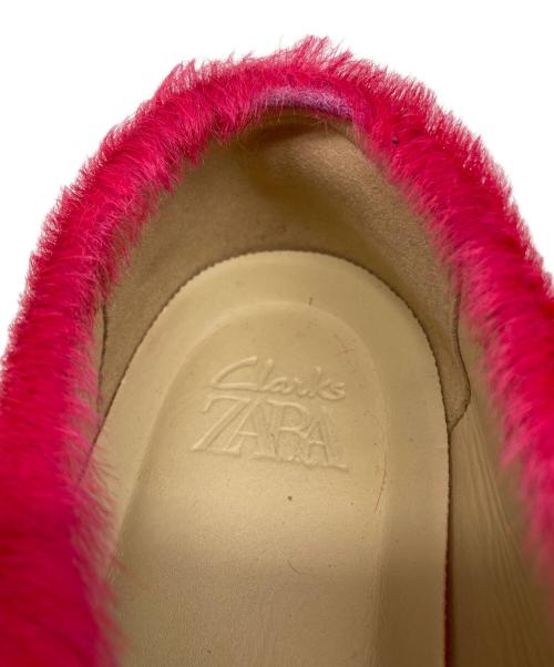 ZARA（ザラ）ZARA (ザラ) CLARKS (クラークス) ワラビーシューズ ショッキングピンク サイズ:37の古着・服飾アイテム